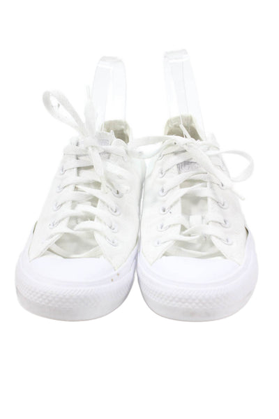 Converse Womens All Star Low Top Lace Up Sneakers White Size 8.5