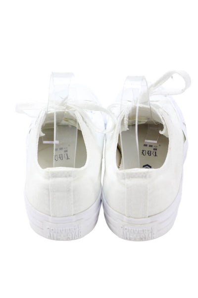 Converse Womens All Star Low Top Lace Up Sneakers White Size 8.5