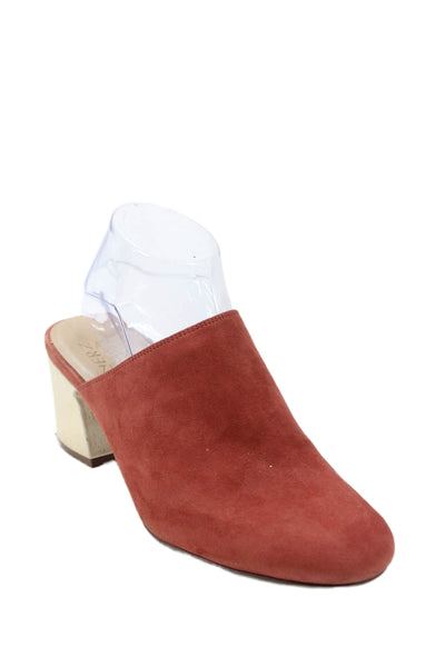 Naturalizer Womens Suede Daria Slide Mule Pumps Pink Size 7.5 Wide
