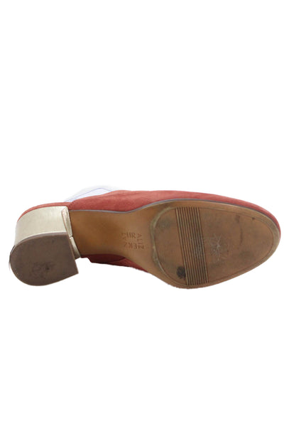 Naturalizer Womens Suede Daria Slide Mule Pumps Pink Size 7.5 Wide