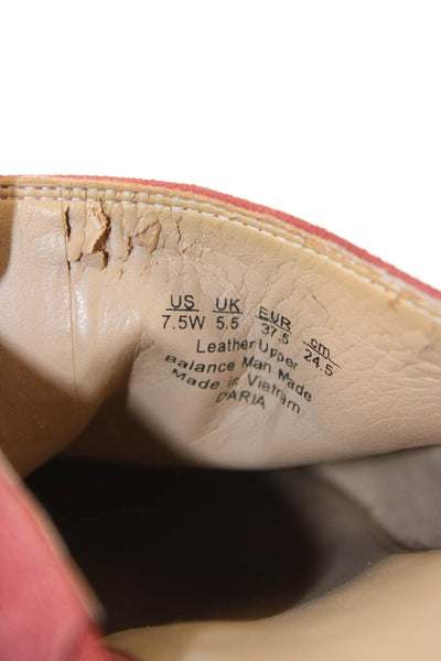 Naturalizer Womens Suede Daria Slide Mule Pumps Pink Size 7.5 Wide