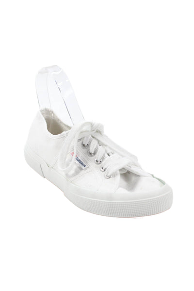 Superga Womens Lace Up Low Top Walking Sneakers White Size 39.5 9.5