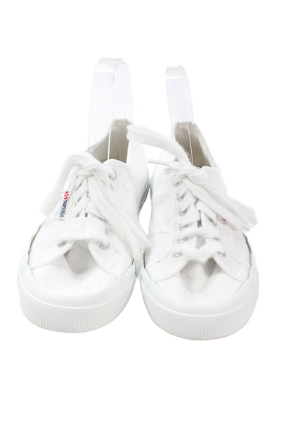 Superga Womens Lace Up Low Top Walking Sneakers White Size 39.5 9.5