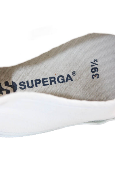 Superga Womens Lace Up Low Top Walking Sneakers White Size 39.5 9.5