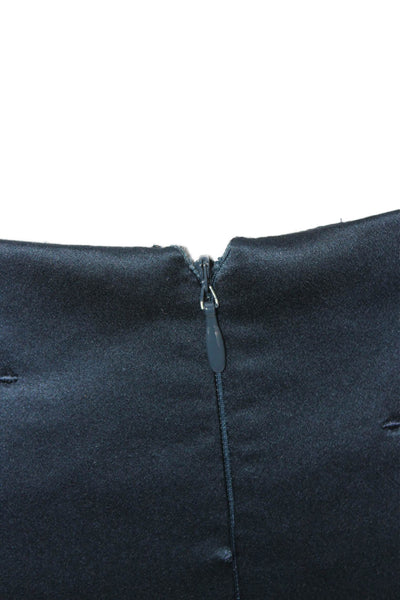 Toteme Womens Blue Silk Straight Pencil Knee Length Skirt Zip Size 34