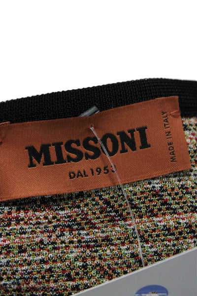Missoni Womens Shift Dress Multicolor Boat Neck Long Sleeve Short Size 40