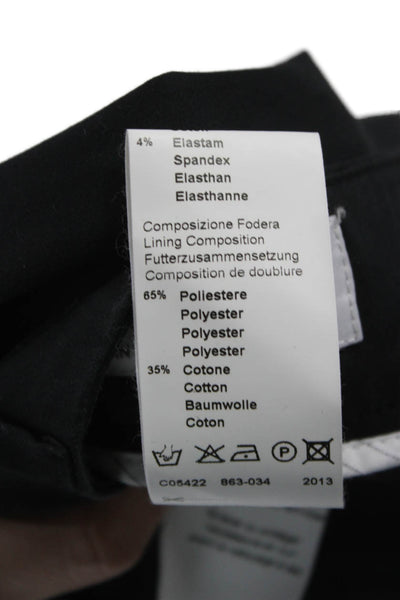 Peserico Women Ankle Pants Black Cotton Blend Zip Size 40
