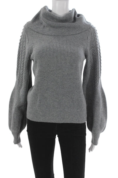 Paige Black Label Womens Cowl Neck Pullover Sweater Gray Long Sleeve Size XS