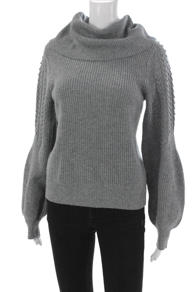 Paige Black Label Womens Cowl Neck Pullover Sweater Gray Long Sleeve Size XS