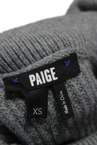 Paige Black Label Womens Cowl Neck Pullover Sweater Gray Long Sleeve Size XS