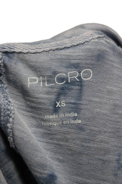 Pilcro and the Letterpress Anthropologie Womens Blue Tie Dye Cotton Tee Size XS