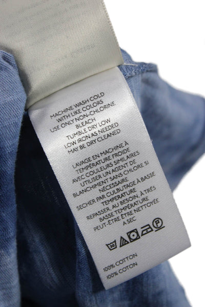 Pilcro and the Letterpress Anthropologie Womens Blue Tie Dye Cotton Tee Size XS