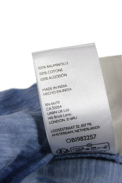 Pilcro and the Letterpress Anthropologie Womens Blue Tie Dye Cotton Tee Size XS
