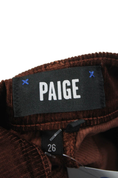 Paige Black Label Womens Brown Pants 27 Inseam Size 26