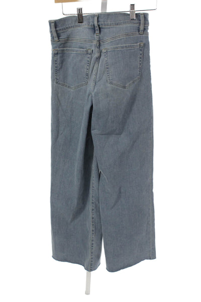 Frame Womens Wide Leg Jeans Blue Cotton Mid Rise Inseam 31 Size 25