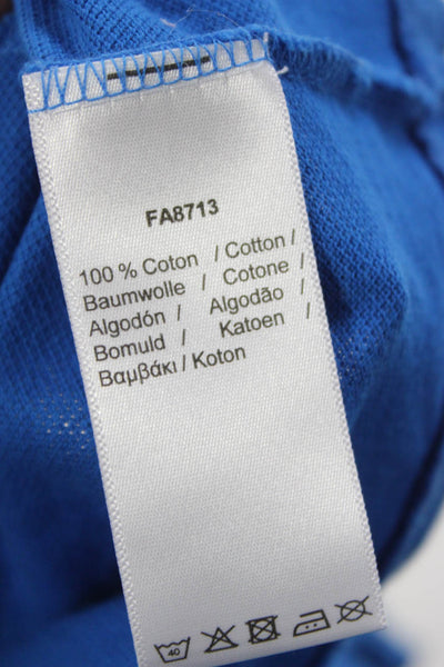 Lacoste Boys Solid Cotton Short Sleeve Polo Shirt Blue Size 12