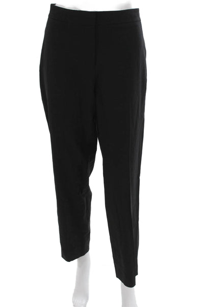 J Crew Womens Black Wool Dress Pants Zip Closure Size 12