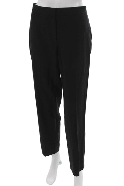 J Crew Womens Black Wool Dress Pants Zip Closure Size 12