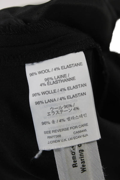 J Crew Womens Black Wool Dress Pants Zip Closure Size 12