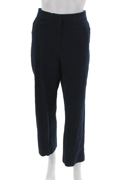 J Crew Women Ankle Pants Blue Cotton Zip Inseam 26 Size 12