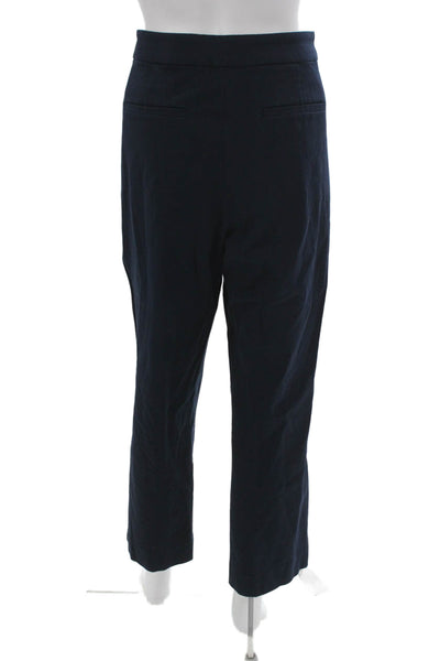 J Crew Women Ankle Pants Blue Cotton Zip Inseam 26 Size 12