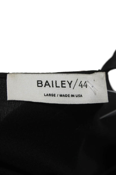 Bailey 44 Women Black V-Neck Camisole 100% Polyester Solid Spring Size L