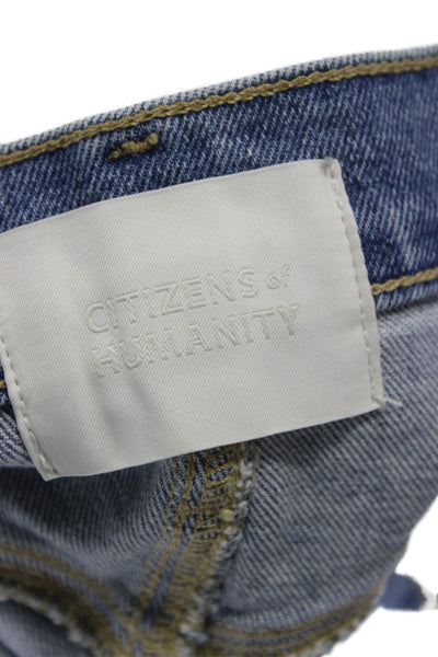 Citizens of Humanity Womens Mini Skirt Blue Cotton Button Size 25