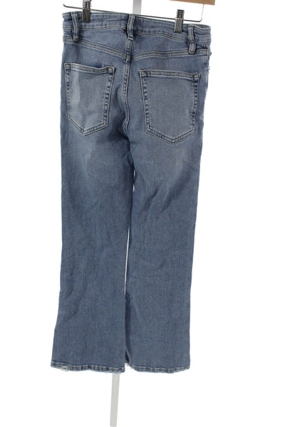 Frame Women Cropped Jeans Blue High Rise 24 Inseam Size 26
