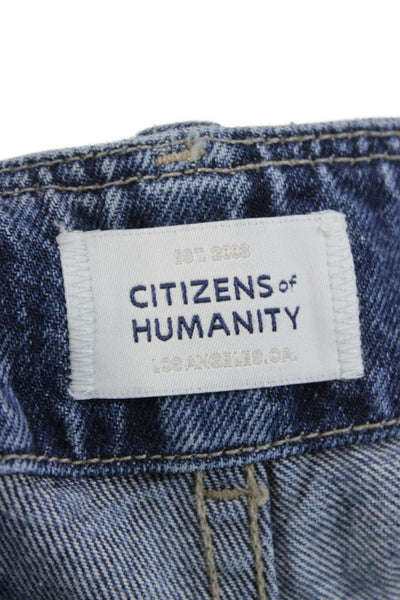 Citizens of Humanity Womens Wide-Leg Blue Jeans High Rise Lyocell Size 25