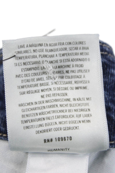 Citizens of Humanity Womens Wide-Leg Blue Jeans High Rise Lyocell Size 25