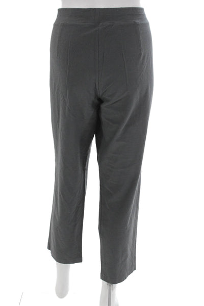 Eileen Fisher Women Cropped Gray Pants Pull On 27in Inseam Size L