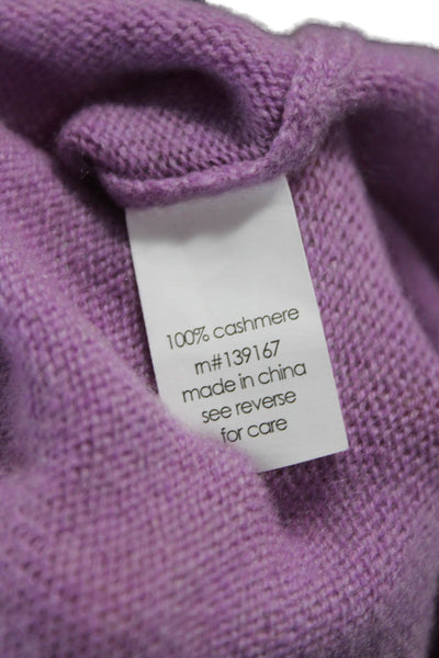 27 Miles Women Pullover Crew Neck 100% Cashmere Purple Size XS