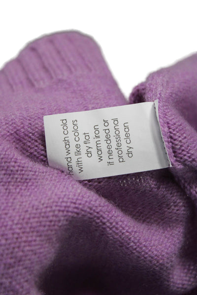 27 Miles Women Pullover Crew Neck 100% Cashmere Purple Size XS