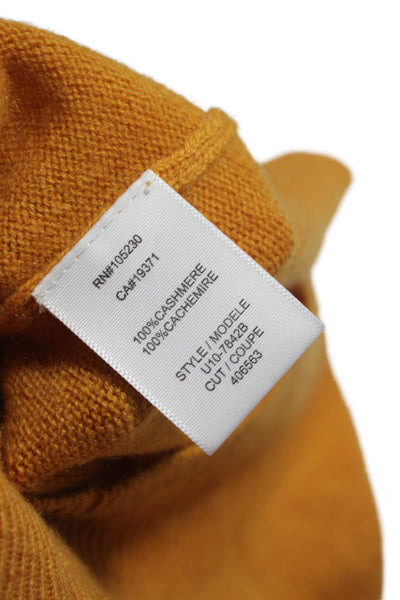 Joie Womens Yellow Cashmere Scoop Neck Pullover Sweater 3/4 Sleeve Size XS