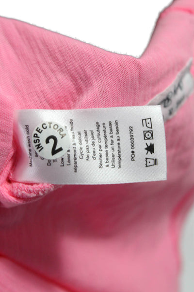 Rag & Bone Womens Pink Pima Cotton Scoop Neck Tee Short Sleeve Size S