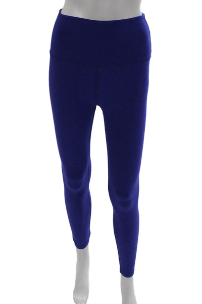 Beyond Yoga Women Flecked Blue Ankle Leggings Polyester Size M