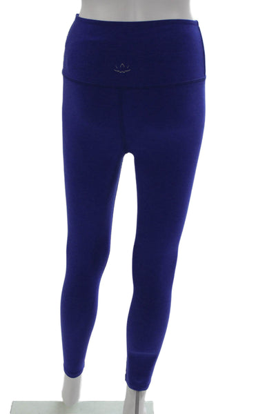 Beyond Yoga Women Flecked Blue Ankle Leggings Polyester Size M