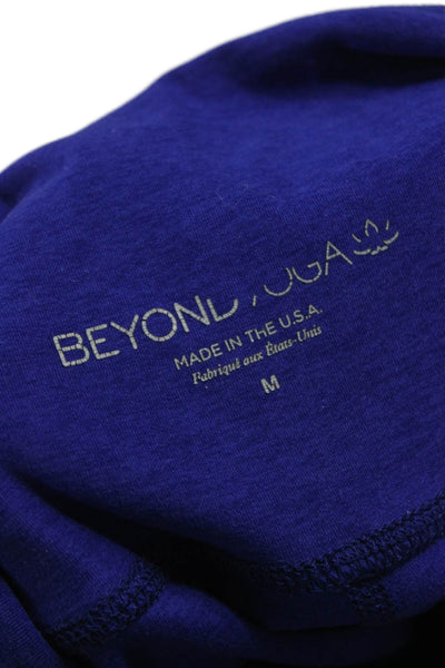 Beyond Yoga Women Flecked Blue Ankle Leggings Polyester Size M