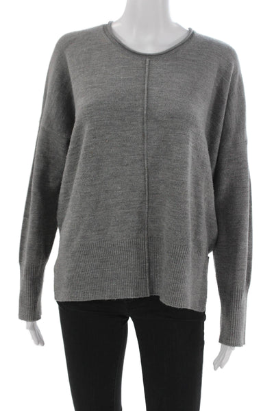 French Connection Womens Pullover Gray Crew Neck Long Sleeve Size S
