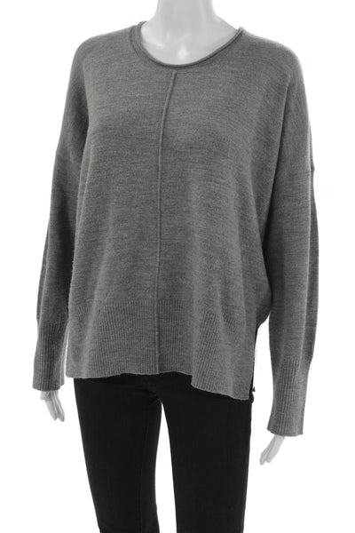 French Connection Womens Pullover Gray Crew Neck Long Sleeve Size S