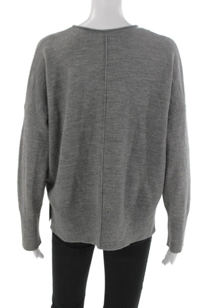 French Connection Womens Pullover Gray Crew Neck Long Sleeve Size S