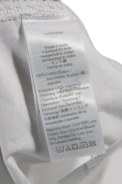 Madewell Women Basic White Boatneck Short Sleeve T-Shirt 100% Cotton Size S