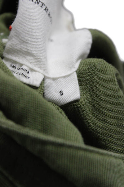 Anthropologie Womens Military Jacket Green Long Sleeve Size S