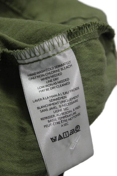 Anthropologie Womens Military Jacket Green Long Sleeve Size S
