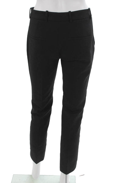 Zara Womens Black Cropped Pants Zip Polyamide Elastane Size 2