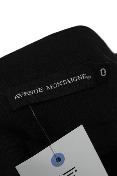 Zara Womens Black Cropped Pants Zip Polyamide Elastane Size 2