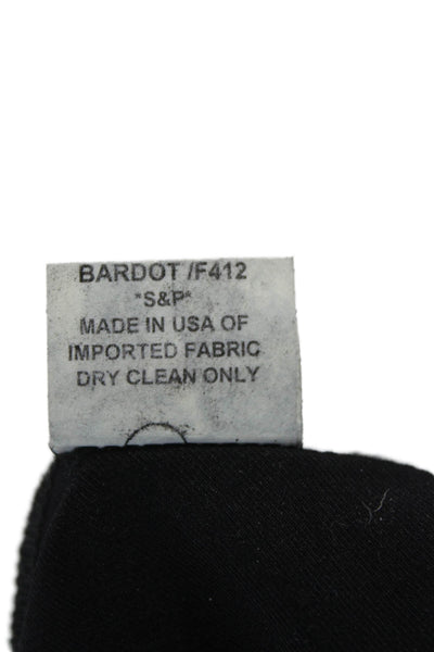 Zara Womens Black Cropped Pants Zip Polyamide Elastane Size 2