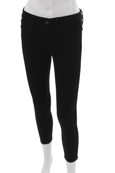 Joes Womens Ankle Jeans Black Rayon Button Size 25