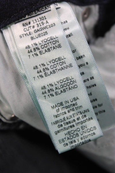 Good American Womens Skinny Jeans Blue Mid Rise Lyocell Button Size 24
