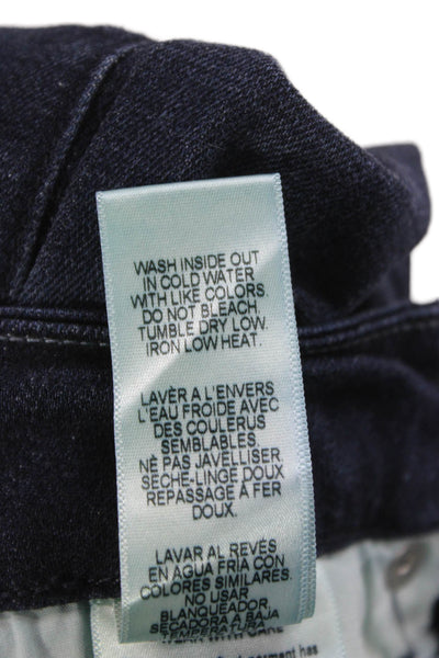 Good American Womens Skinny Jeans Blue Mid Rise Lyocell Button Size 24